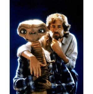 Umělecká fotografie Steven Spielberg and E.T., (30 x 40 cm)