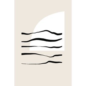 Ilustrace Sunset and Waves, uplusmestudio, (26.7 x 40 cm)