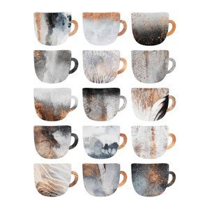 Ilustrace Dreamy Coffee Cups, Elisabeth Fredriksson, (30 x 40 cm)