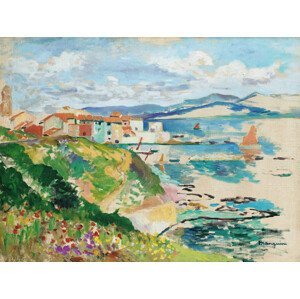 Obrazová reprodukce View of La Ponche, Saint-Tropez (French Seascape / Landscape) - Henri Manguin, (40 x 30 cm)