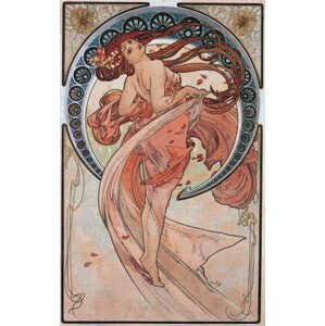 Mucha, Alphonse Marie - Obrazová reprodukce Dance (Rose), 1898, (24.6 x 40 cm)
