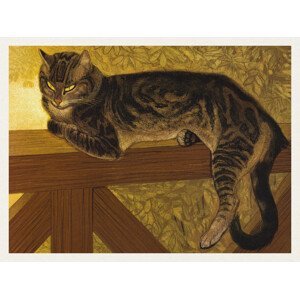 Obrazová reprodukce Summer, Cat on a Balustrade (Vintage French Feline) - Théophile Steinlen, (40 x 30 cm)