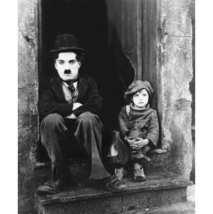 Umělecká fotografie Charles Chaplin And Jackie Coogan, (35 x 40 cm)