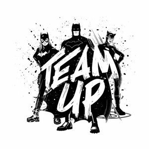 Umělecký tisk Batman - Team up, (40 x 40 cm)