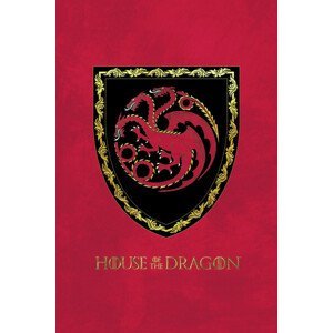 Umělecký tisk House of Dragon - Targaryen Shield, (26.7 x 40 cm)