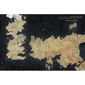 Plakát, Obraz - Hra o Trůny - Westeros Map, (91.5 x 61 cm)
