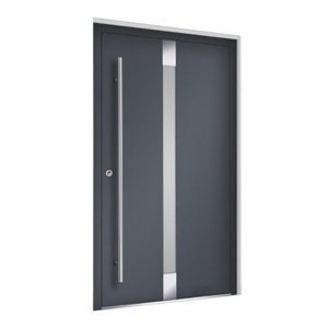 Hliníkové vchodové dveře Premium Line model 1301 Výplň dveří: Oboustranná překrývající výplň, Rám dveří: PD GENESIS 75