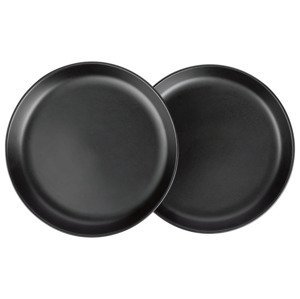 ERNESTO® Sada hlubokých/plytkých talířů, 2dílná (černá, sada hlubokých talířů)