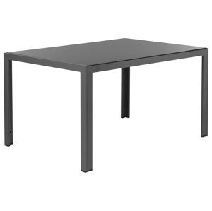 LIVARNO home Hliníkový stůl se skleněnou deskou Houston, šedá (hliník#obdélníkový#zahradní stůl#4 osoby#ano)