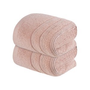 LIVARNO home Froté ručník pro hosty, 30 x 50 cm, 2 ku (světle růžová)