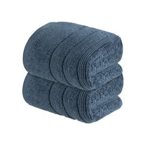 LIVARNO home Froté ručník pro hosty, 30 x 50 cm, 2 ku (tmavě modrá)
