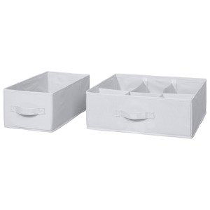 LIVARNO home Úložný box (zásuvkový box, šedý, 2 kusy)