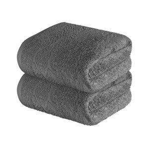 LIVARNO home Froté ručník, 50 x 100 cm, 2 kusy (šedá)