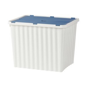 LIVARNO home Box s výklopným víkem, 88 l (bílá/modrá)