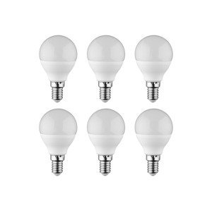 LIVARNO home LED žárovky, 6 kusů (E14 koule, 3 W)