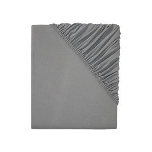 LIVARNO home Žerzejové napínací prostěradlo, 90-100 x (šedá)