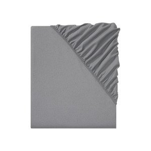 LIVARNO home Napínací prostěradlo z jemného flanelu, 90–100 x 200 cm (šedá)