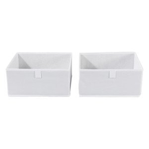 LIVARNO home Sada úložných boxů (2 kusy, bílá)