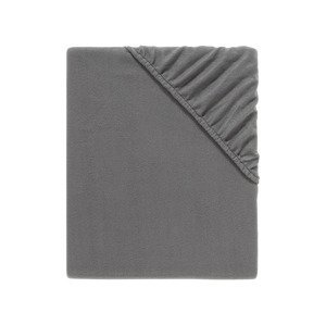 LIVARNO home Fleecové napínací prostěradlo, 90-100 x 200 cm (tmavě šedá)