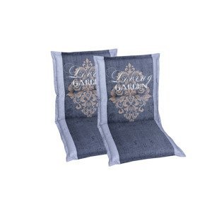 GO-DE Textil Sada podsedáků Living Garden, 2dílná (garden furniture cushion, šedá , nízká opěrka, 2 kusy)
