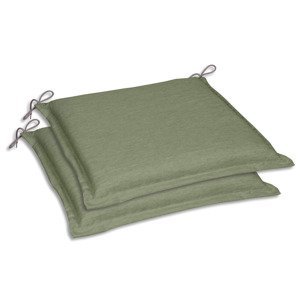 GO-DE Textil Sada zahradních podsedáků Uni (světle zelená, polštářek, 5 cm, 2 kusy)