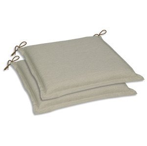 GO-DE Textil Sada zahradních podsedáků Uni (béžová, polštářek, 5 cm, 2 kusy)