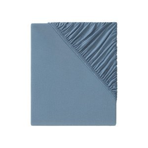 LIVARNO home Žerzejové napínací prostěradlo, 180–200 x 200 cm (modrá)