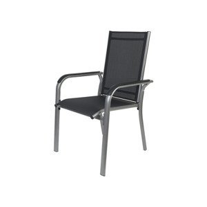 LIVARNO home Hliníková stohovatelná židle Houston, stříbrná/šedá