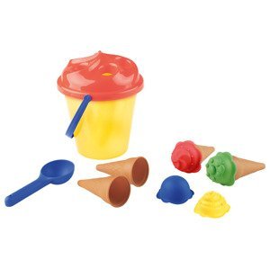 Playtive Hračky na písek (sada se zmrzlinou a žlutým kbelíkem)