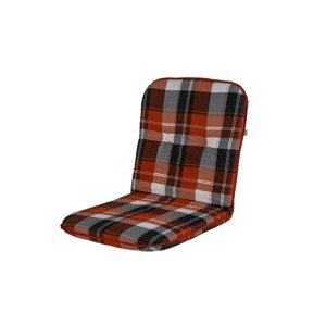 LIVARNO home Potah na židli / křeslo, 100 x 50 x 5 cm (oranžová/šedá károvaná)