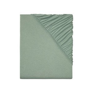 LIVARNO home Žerzejové napínací prostěradlo, 180–200 x 200 cm (zelená)