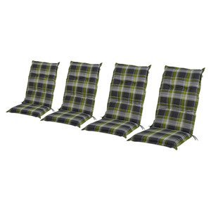 Sada potahů na židli / křeslo Valencia, 120 x 50 x 8 cm, 4dílná, zelená/šedá