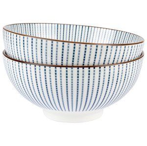 Sada Poke bowl, Ø 20 cm, 2dílná, pruhy/m