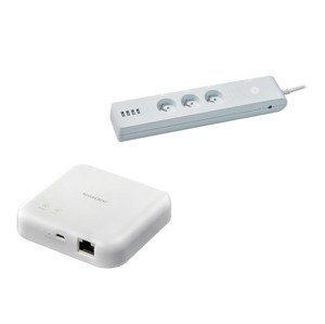 Zigbee 3.0 Smart Home Sada centrální jednotky SGWZ 1 A2 a zásuvkové lišty s USB, 2dílná