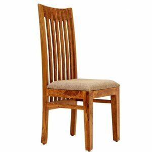 Židle Gani s polstrovaným sedákem z indického masivu palisandr / sheesham Ořech
