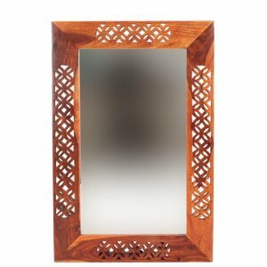 Zrcadlo Mira 60x90 z indického masivu palisandr / sheesham Antique white