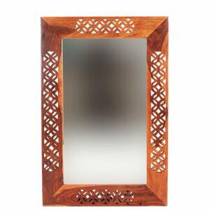 Zrcadlo Mira 60x90 z indického masivu palisandr / sheesham Tmavě medová