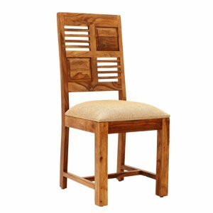Židle Tara s polstrovaným sedákem z indického masivu palisandr / sheesham Antique white