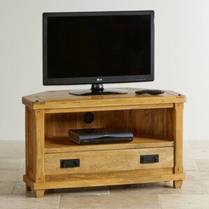 TV stolek rohový Devi 110x60x50 z mangového dřeva Mango natural