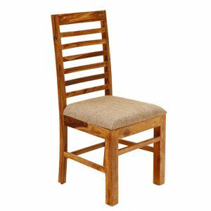 Židle Rami s polstrovaným sedákem z indického masivu palisandr / sheesham Světle medová