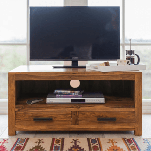 TV stolek Rami 120x50x45 z indického masivu palisandr / sheesham Tmavě medová