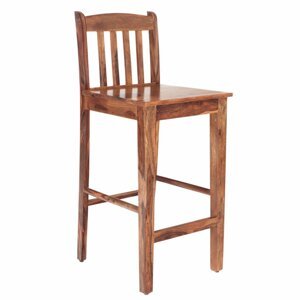 Barová židle s žebrováním z indického masivu palisandr / sheesham