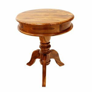 Kulatý stolek Jali 50x60x50 z indického masivu palisandr / sheesham Tmavě medová