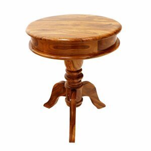 Kulatý stolek Jali 50x60x50 z indického masivu palisandr / sheesham Světle medová