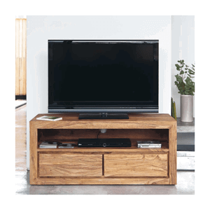 TV stolek Gani 120x50x45 z indického masivu palisandr / sheesham Tmavě medová