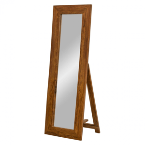 Zrcadlo Rami 60x170 z indického masivu palisandr / sheesham Světle medová