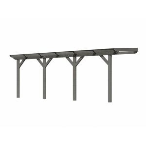 Dřevěná pergola CLASSIC 1C 604x250 cm Dekorhome Šedá