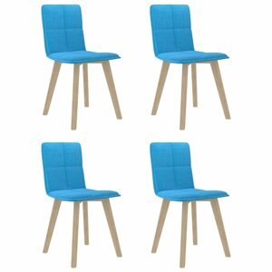 Jídelní židle 4 ks látka / buk Dekorhome Modrá