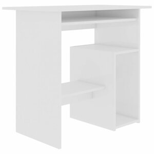 Počítačový stůl 80x45 cm Dekorhome Bílá lesk