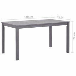 Zahradní stůl šedý Dekorhome 140x80x74 cm